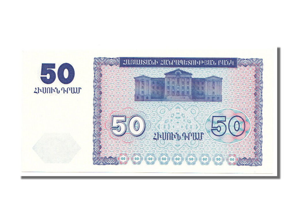 bankovka,
Arménsko,
50 dramov