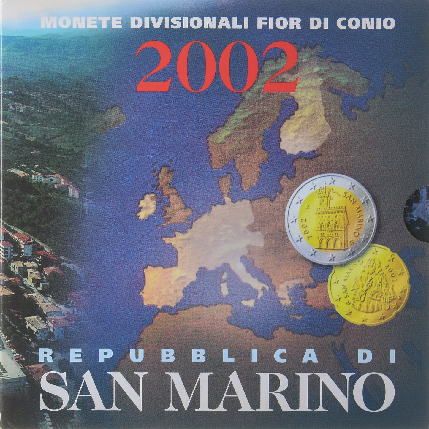 San Marino,
Setze 1 ct. - 2 eurá,
Séria Divisionnelle