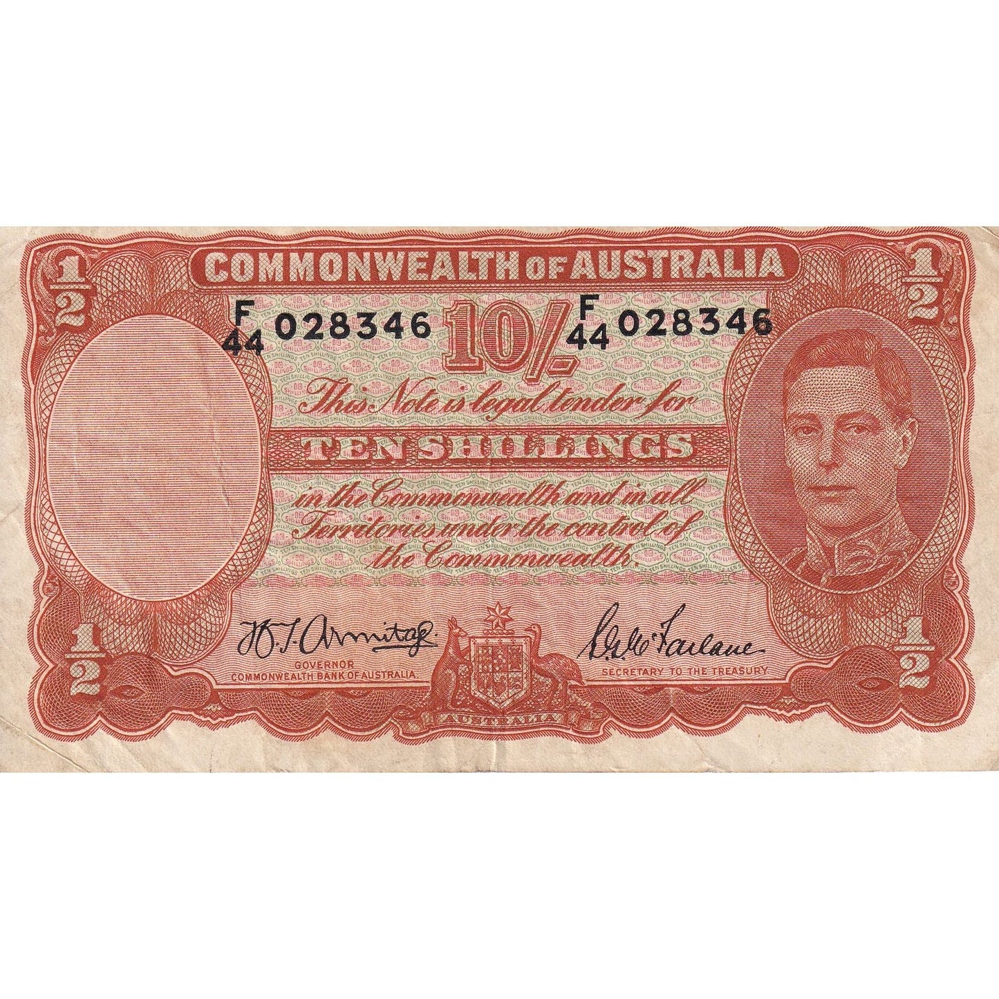 bankovka,
Austrália,
10 šilingov