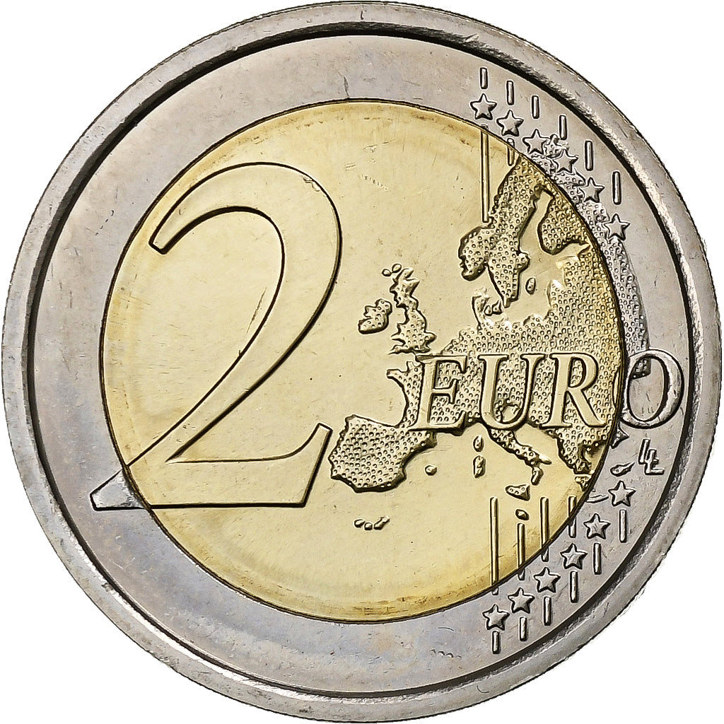 Slovinsko,
2 eurá,
30 Jahre Flagge der European Union