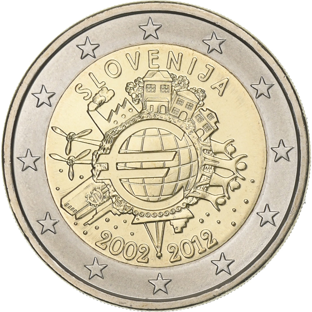 Slovinsko,
2 eurá,
2012