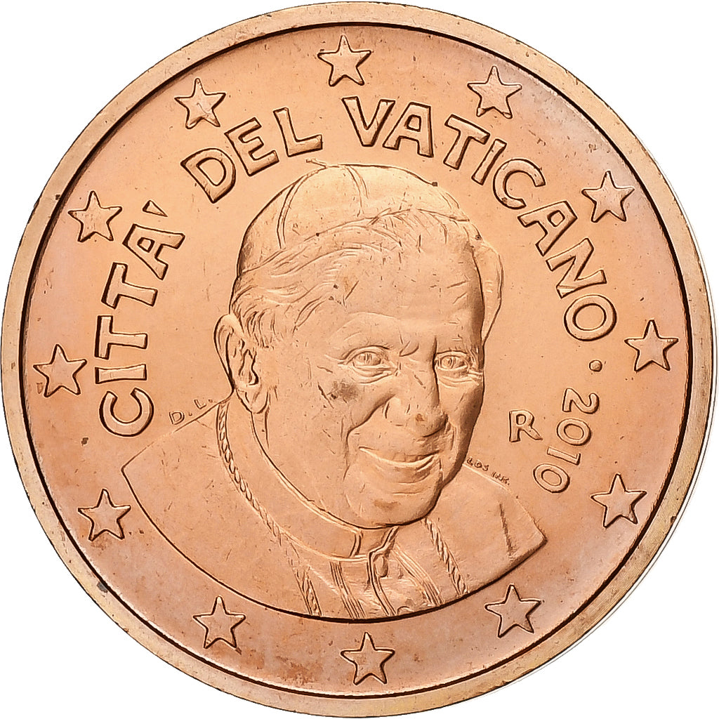 Vatikán,
Benedikt XVI.,
2 euro centy