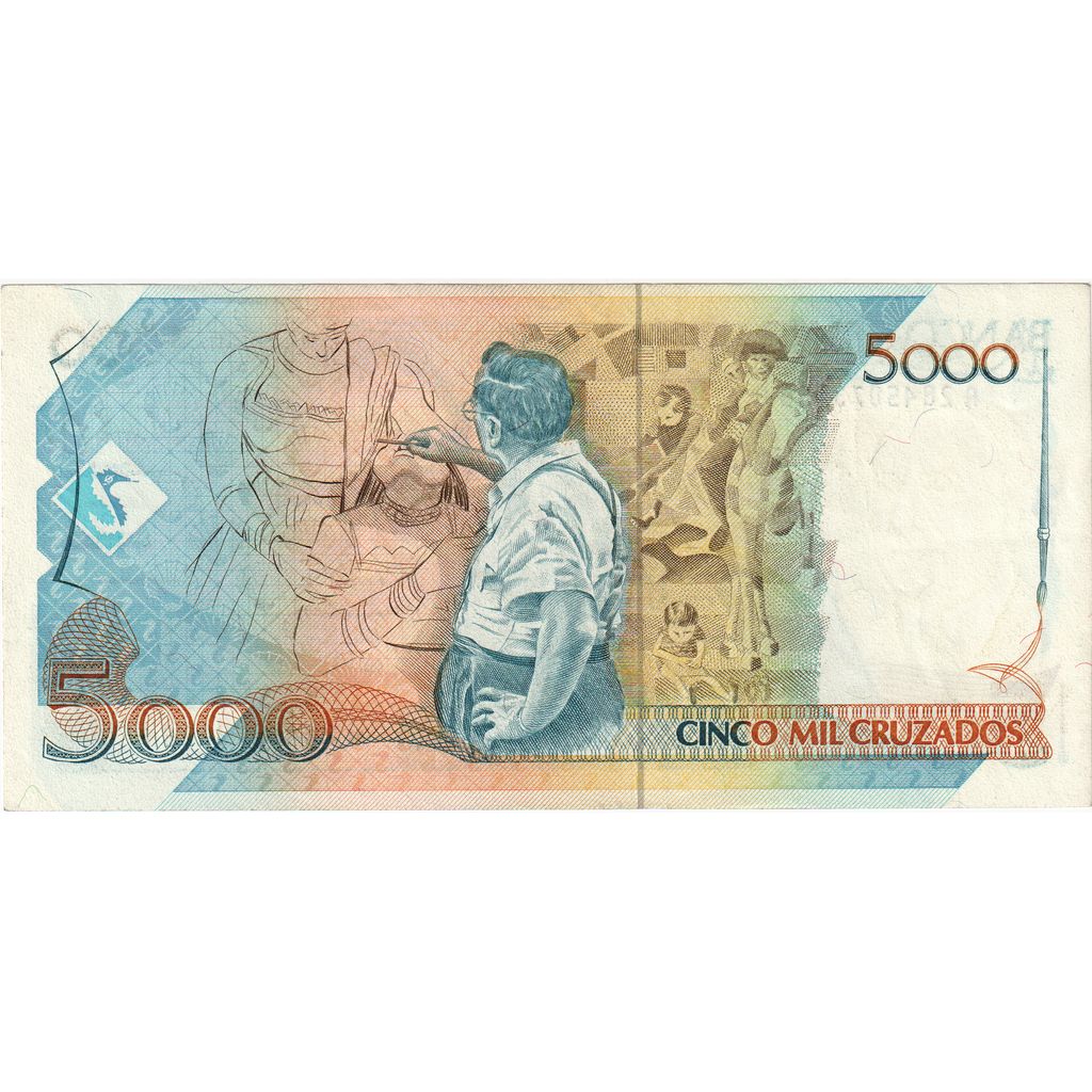 Brazília,
5 Cruzados Novos za 5 000 Cruzados,
PE (40-45)