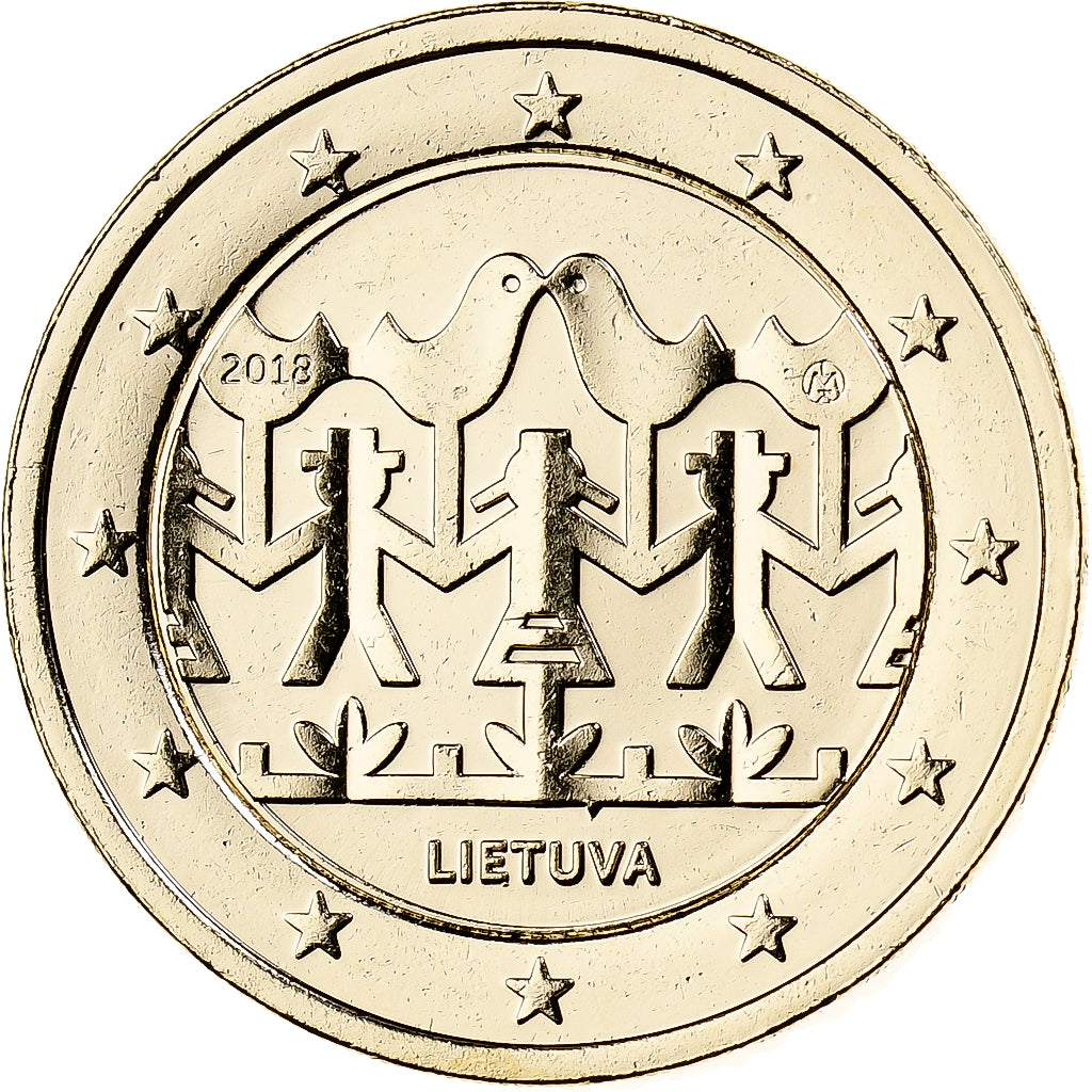Litva,
2 eurá,
Fantasieprägung .Dorée