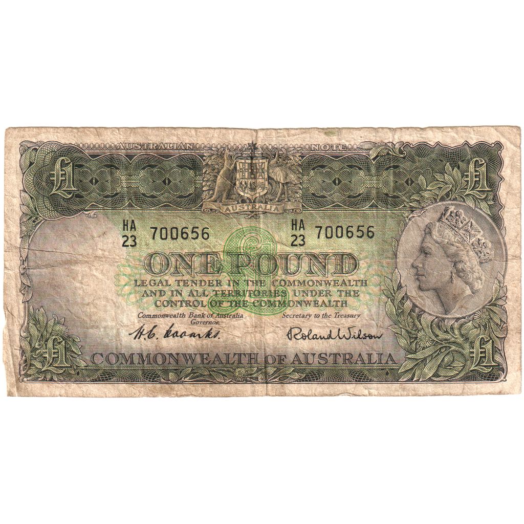 Austrália,
1 libra,
Bez dátumu (1960-1961)