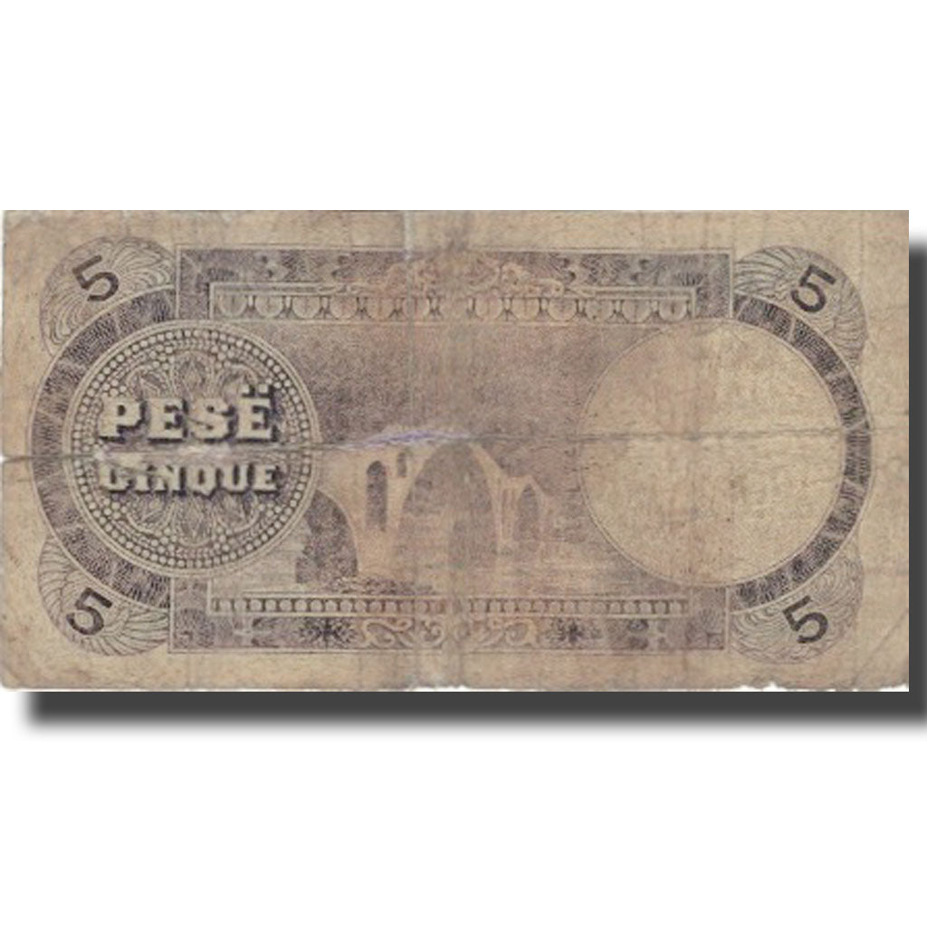 bankovka,
Albánsko,
5 Frank Ari