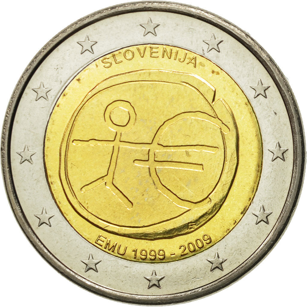 Slovinsko,
2 eurá,
10. Jahrestag der Europäischen Währungsunion