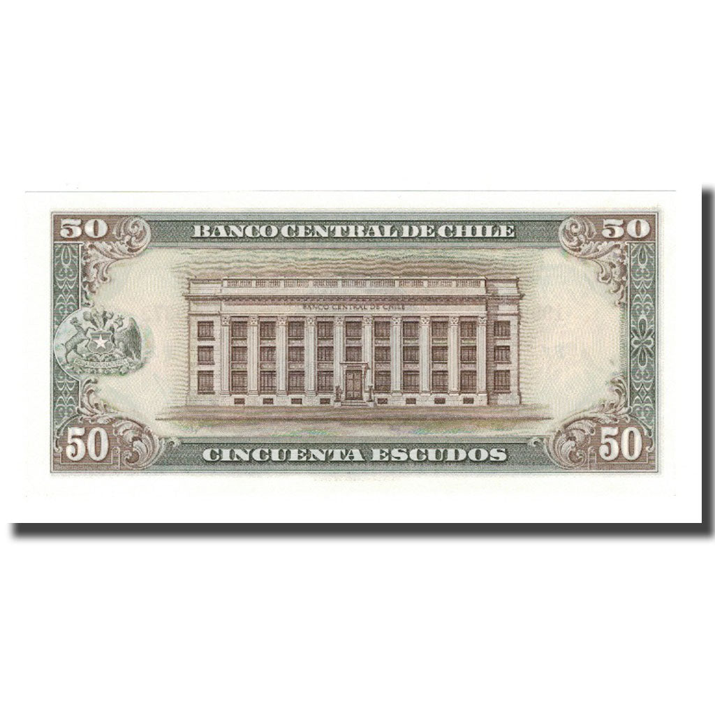 bankovka,
Čile,
50 escudo