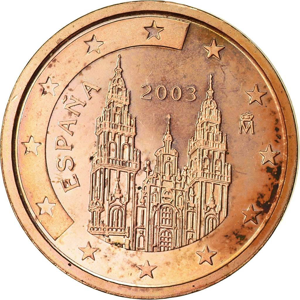 španielčina,
2 euro centy,
2003
