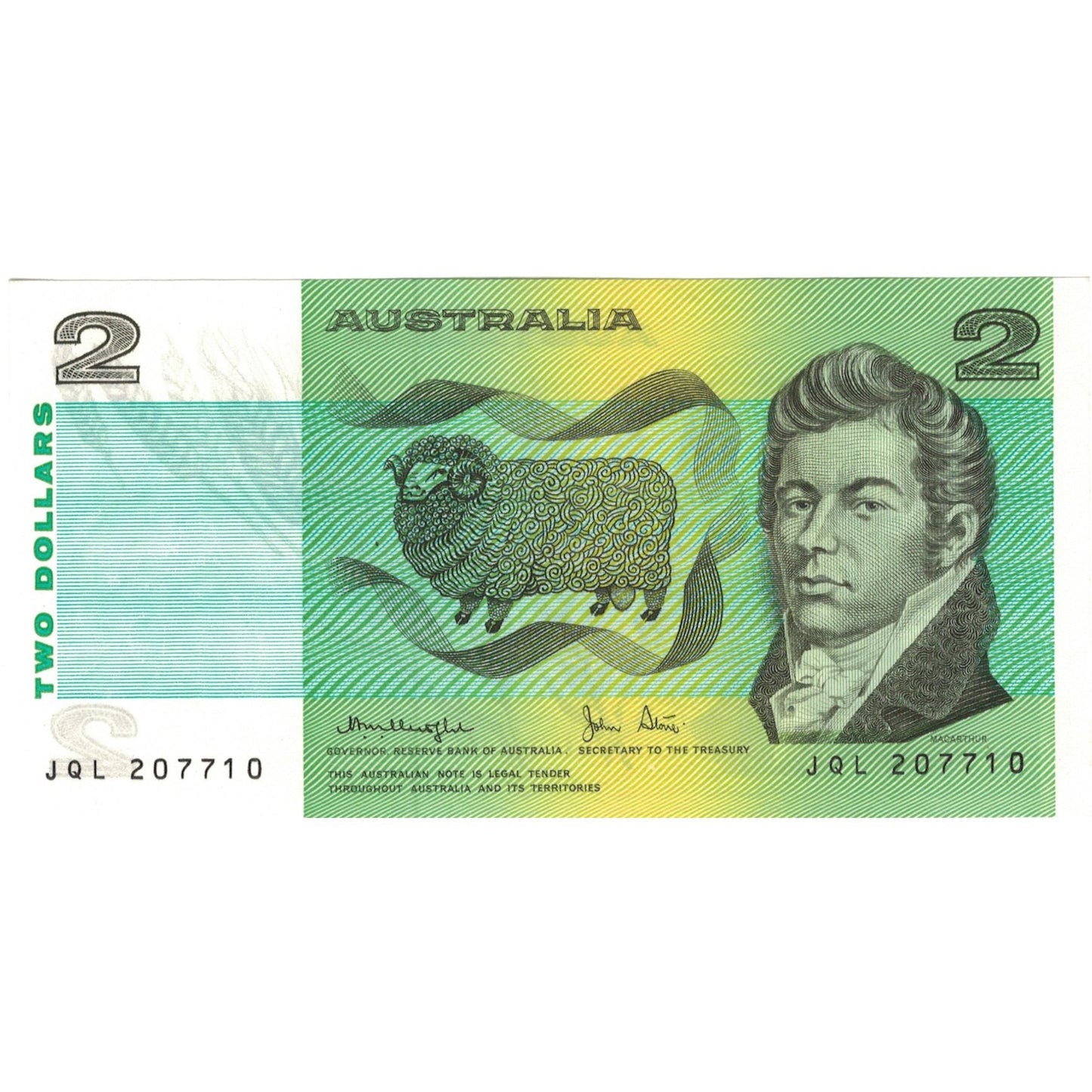 bankovka,
Austrália,
2 doláre