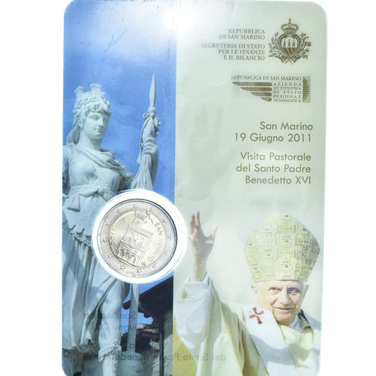 San Marino, 
  
  2 eurá, 
  
  Benedikta XVI