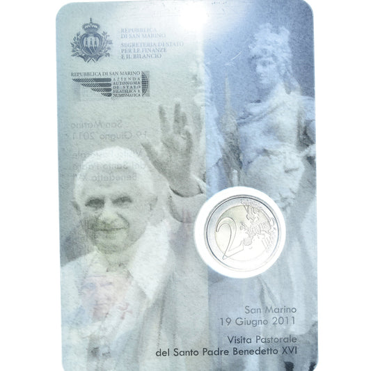 San Marino, 
  
  2 eurá, 
  
  Benedikta XVI
