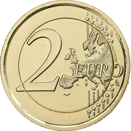 San Marino, 
  
  2 eurá, 
  
  vergoldete Münze