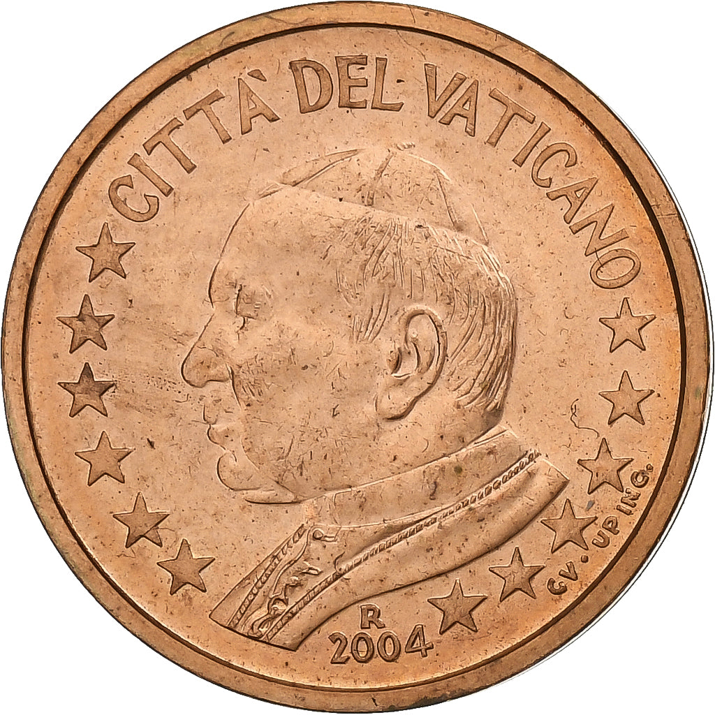 Vatikán,
 
 2 euro centy,
 
 Jána Pavla II