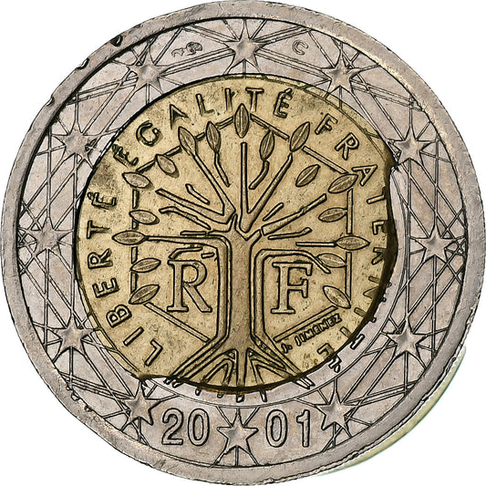 Francúzsko,
 
 2 eurá,
 
 2001
