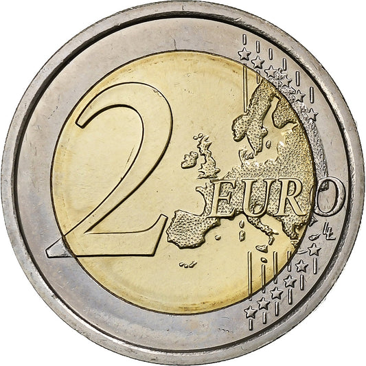 Slovinsko, 
  
  2 eurá, 
  
  30 Jahre Flagge der European Union