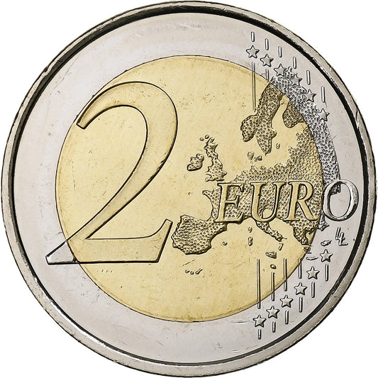španiel, 
  
  2 eurá, 
  
  Kirchen des Königreichs Asturien