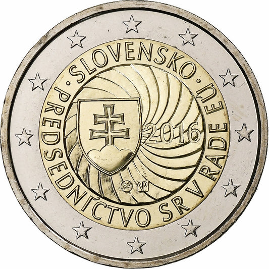 slovenský, 
  
  2 eurá, 
  
  Slovenské predsedníctvo v Rade Európskej únie
