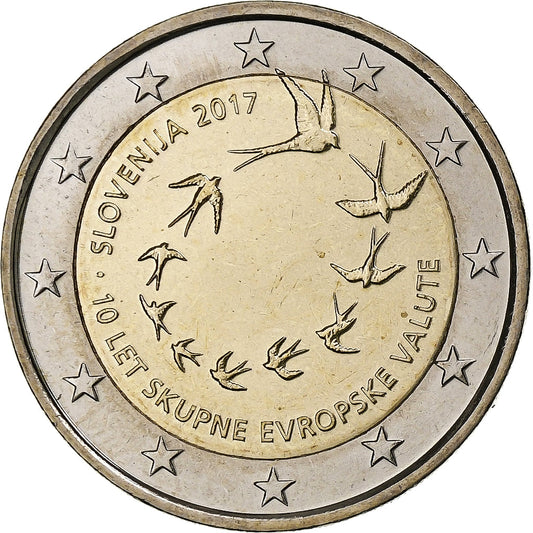 Slovinsko,
 
 2 eurá,
 
 10. ročník Dňa Európskej únie v Slovinsku