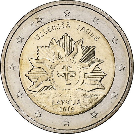 Litva, 
  
  2 eurá, 
  
  Die aufgehende Sonne