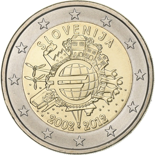 Slovinsko,
 
 2 eurá,
 
 2012