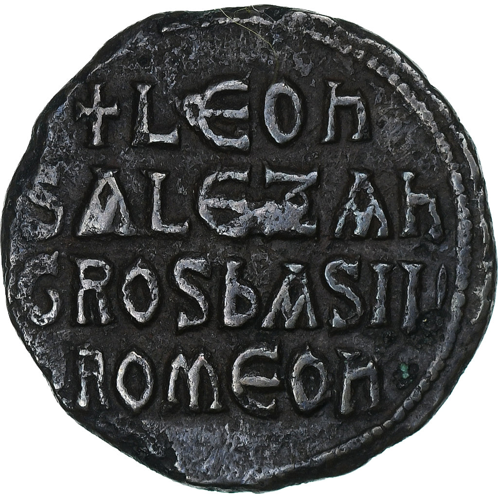 Lev VI. a Alexander, 
  
  Follis, 
  
  886-912