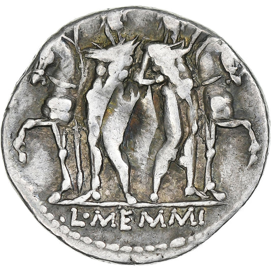 Memmia, 
  
  dinár, 
  
  109-108 pred Kristom