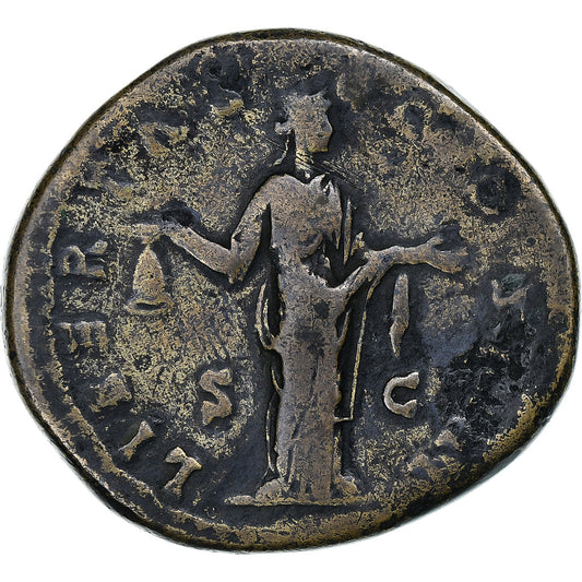 Antoninus Pius 
  
  sestertius, 
  
  154-155