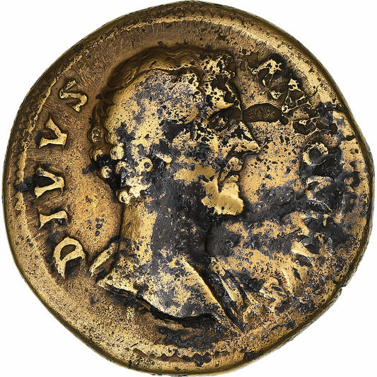 Divus Antoninus Pius, 
  
  sestertius, 
  
  161
