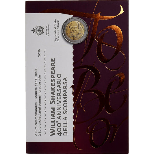 San Marino,
 
 2 eurá,
 
 William Shakespeare