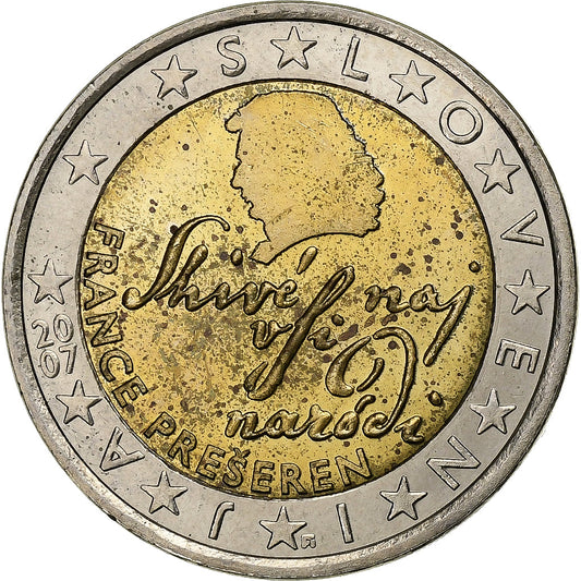 Slovinsko,
 
 2 eurá,
 
 BU