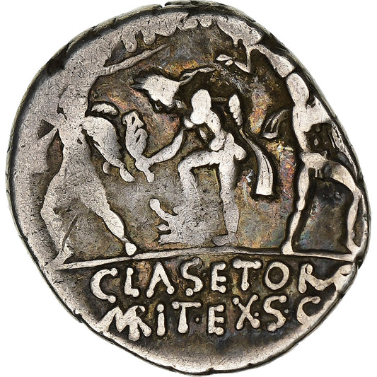 Sextus Pompey, 
  
  dinár, 
  
  37-36 pred Kr
