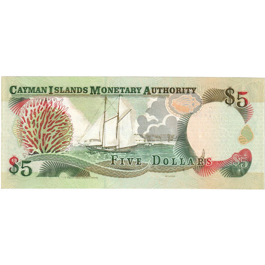 Kajmanské ostrovy,
 
 5 dolárov,
 
 UNC(65-70)