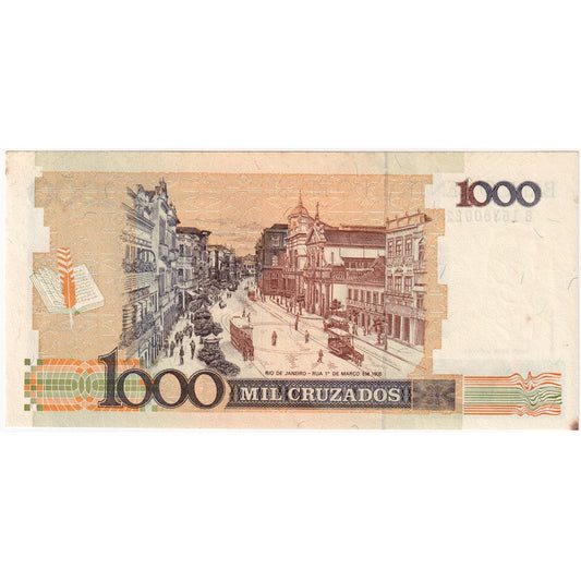 Brazília, 
  
  1 Cruzado Novo za 1 000 Cruzado, 
  
  PE (40-45)