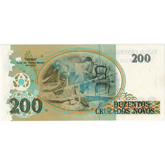 Brazília, 
  
  200 Cruzeiros za 200 Cruzados Novos, 
  
  UNC(65-70)