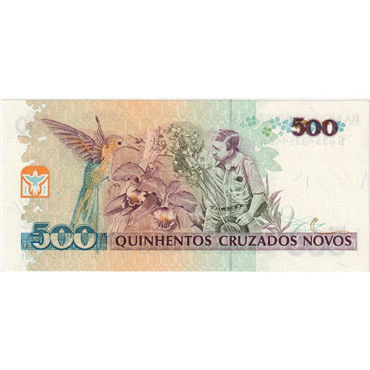 Brazília, 
  
  500 Cruzeiros za 500 Cruzados Novos, 
  
  UNC(63)