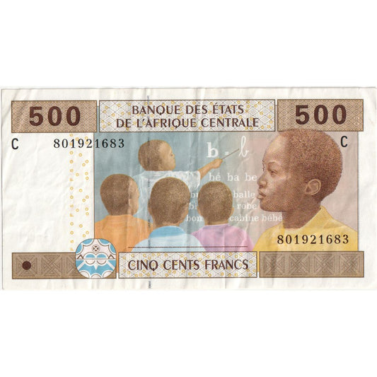štáty strednej Afriky,
 
 500 frankov,
 
 2002