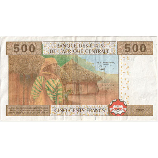 štáty strednej Afriky,
 
 500 frankov,
 
 2002