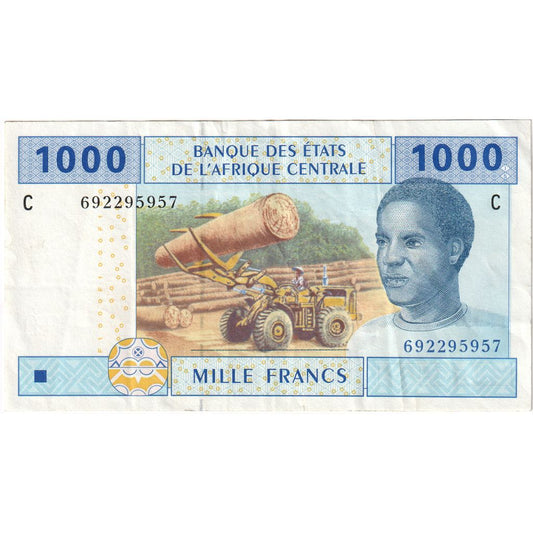 štáty strednej Afriky,
 
 1000 frankov,
 
 WF(40-45)