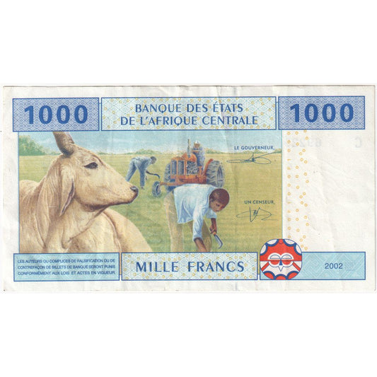 štáty strednej Afriky,
 
 1000 frankov,
 
 WF(40-45)