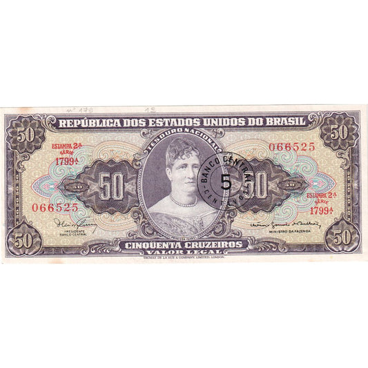 Brazília, 
  
  5 Centavos za 50 Cruzeiros, 
  
  UNC(65-70)