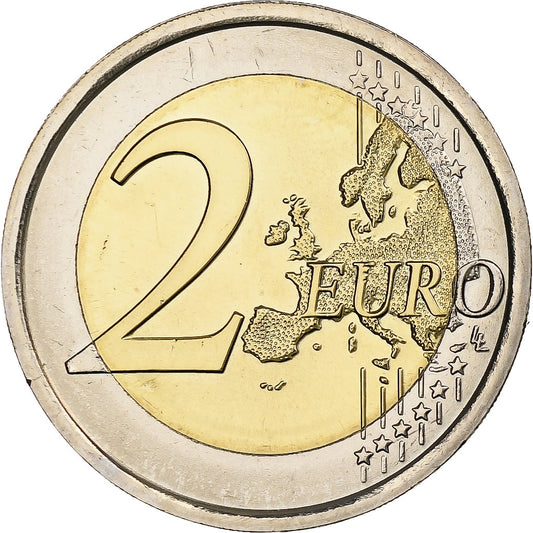 Slovinsko, 
  
  2 eurá, 
  
  30 rokov pred Drapeau de l'UE