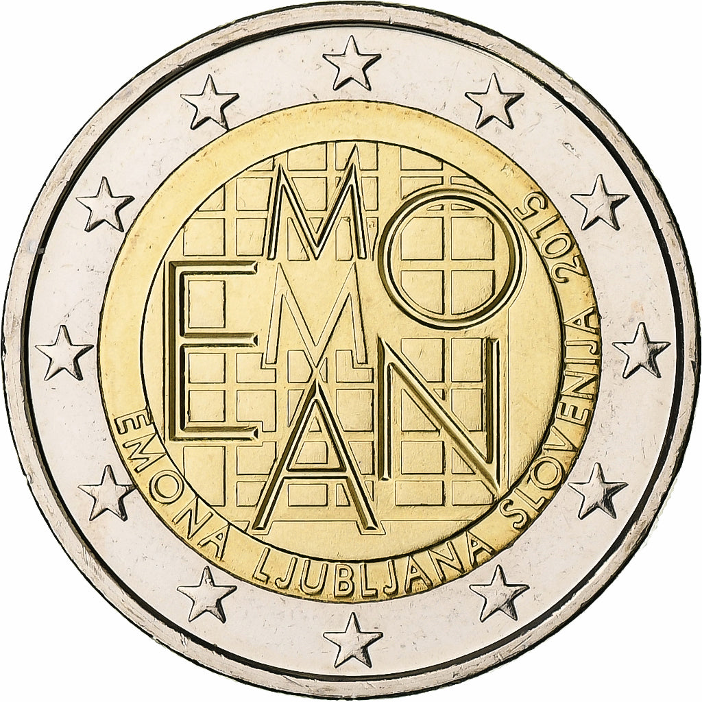 Slovinsko,
 
 2 eurá,
 
 Emona Ľubľana
