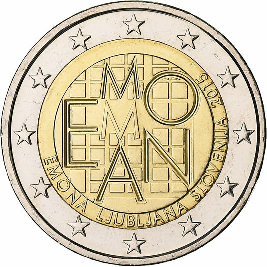 Slovinsko,
 
 2 eurá,
 
 Emona Ľubľana