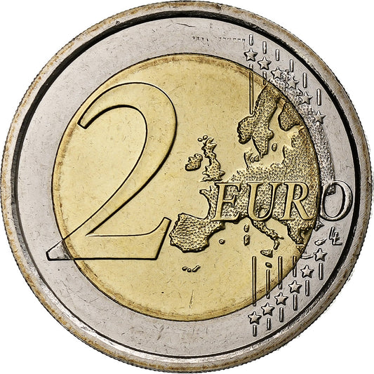 San Marino, 
  
  2 eurá, 
  
  Irisierend