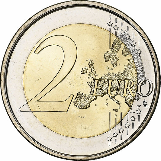španiel, 
  
  2 eurá, 
  
  10 Jahre Euro-Bageld