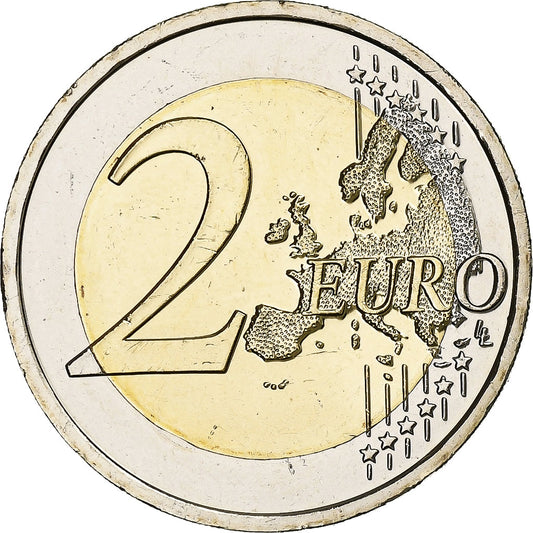 slovenský, 
  
  2 eurá, 
  
  10 Jahre Euro-Bageld