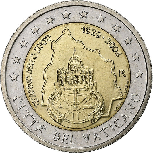 Vatikán, 
  
  2 eurá, 
  
  Grundung des Vaticans