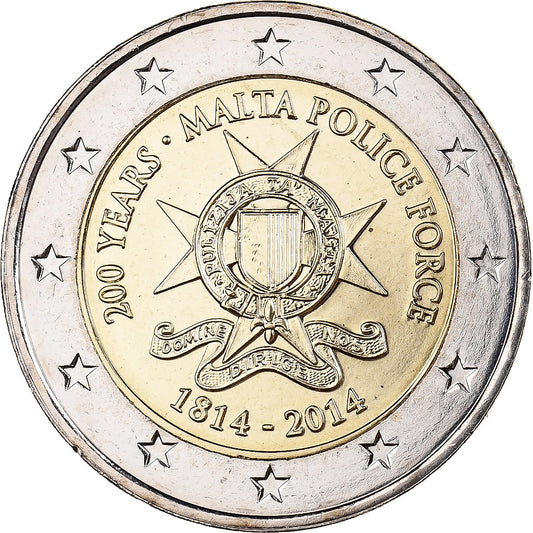 malta, 
  
  2 eurá, 
  
  Malta-Poľsko