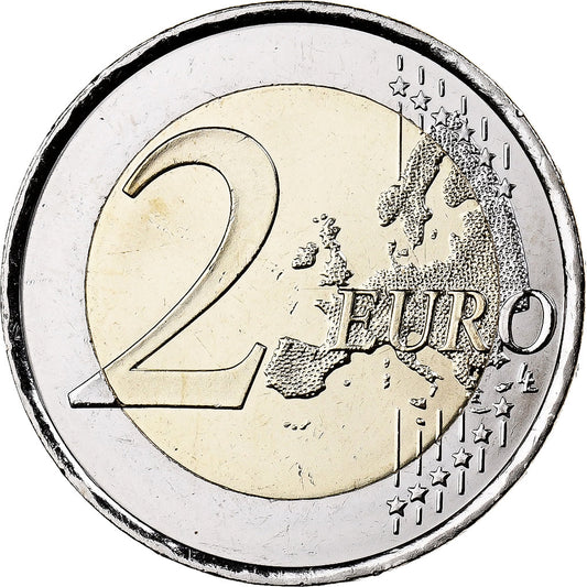 španielčina,
 
 2 eurá,
 
 Coloriert